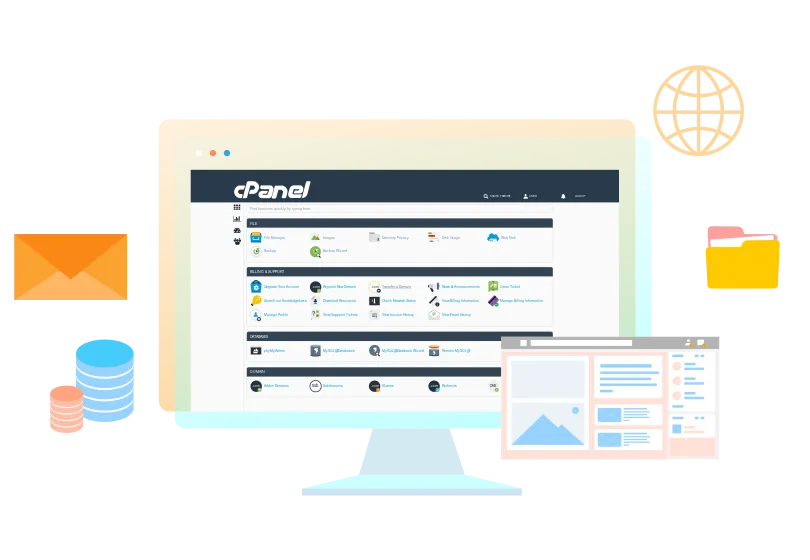 cPanel VPS dashboard
