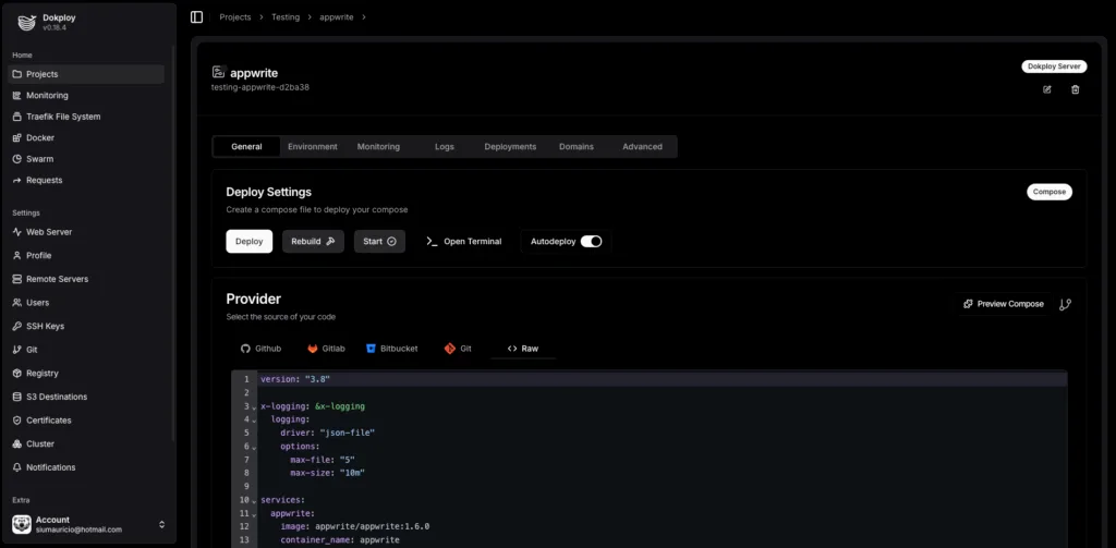 Dokploy Docker manager