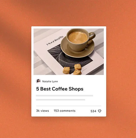 Unique posts and content for your brand