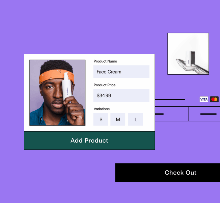 Illustration of website management and support dashboard